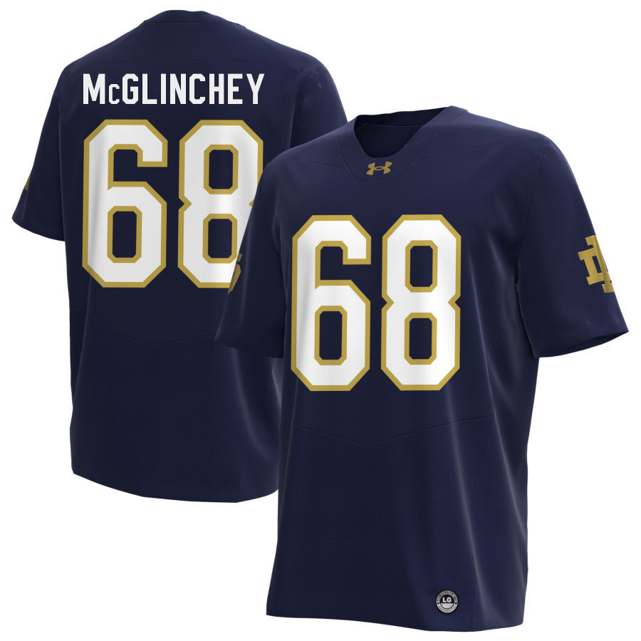 Mike McGlinchey Notre Dame Jerseys, UND Fighting Irish College Football Apparels Stitched-Navy